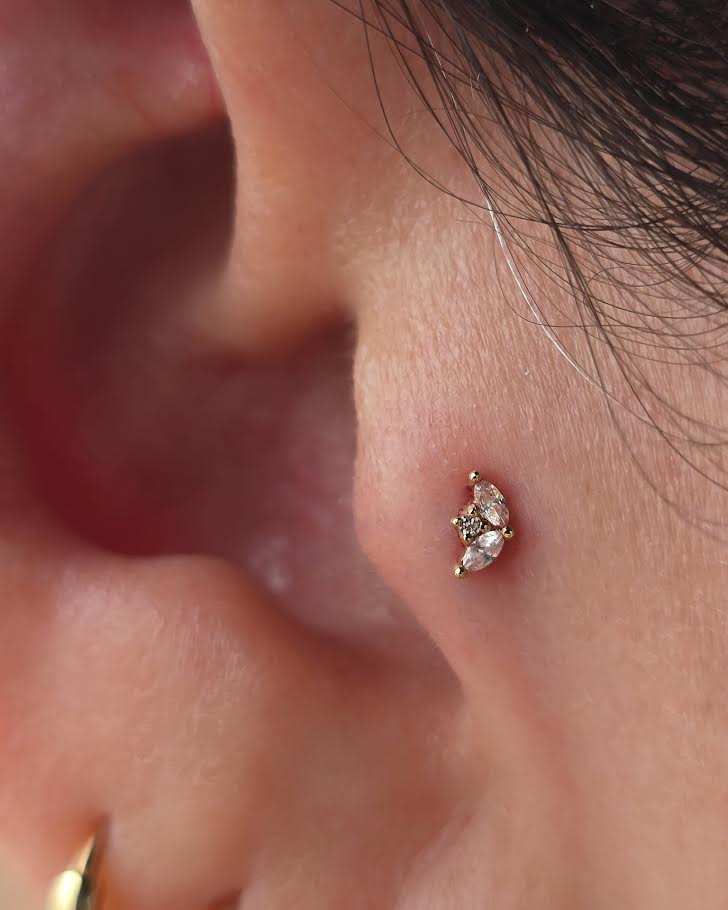 Pur Swarovski Cubic Zirconia Threadless End