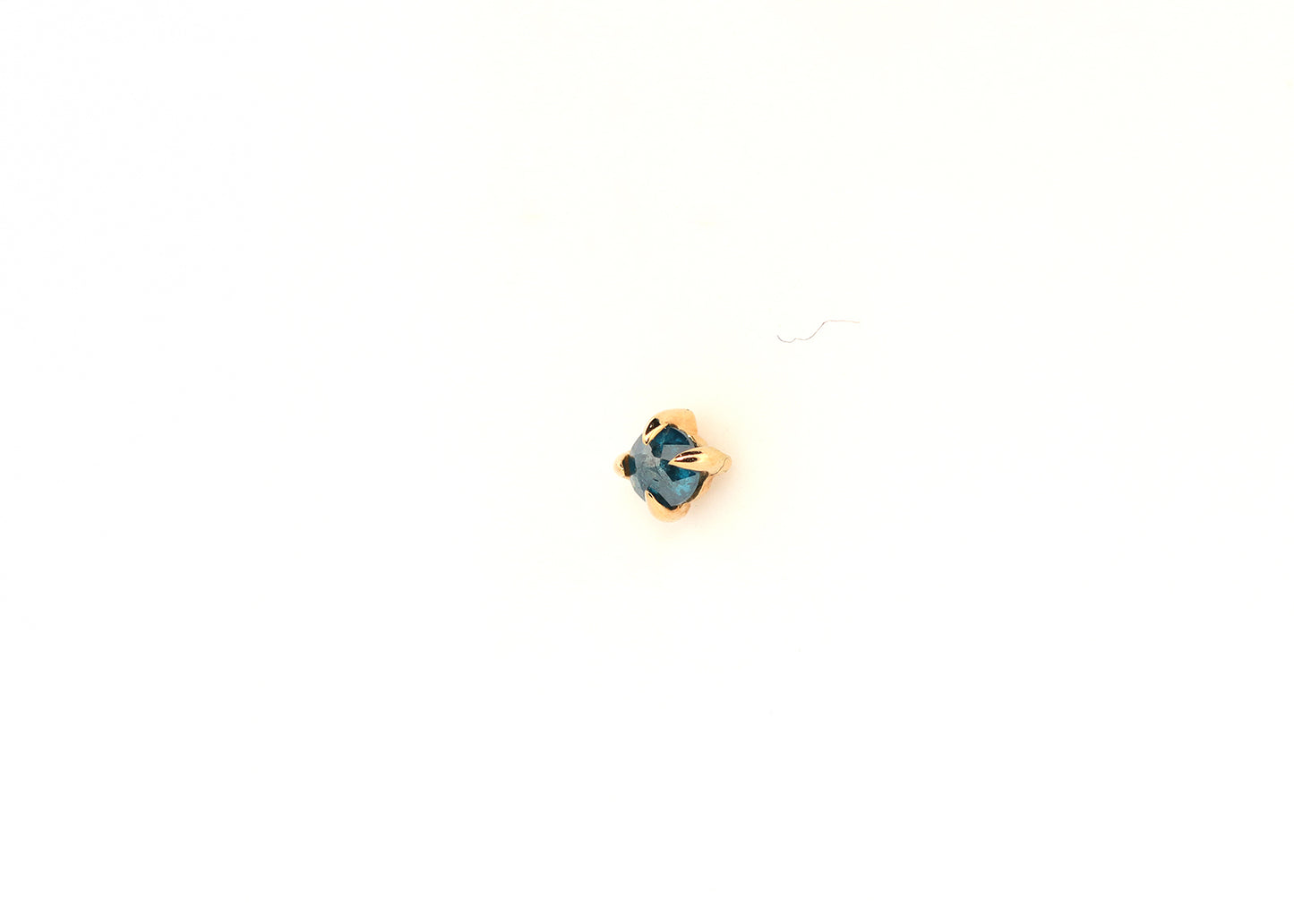18g Threadless Rose Cut w/ London Blue Topaz