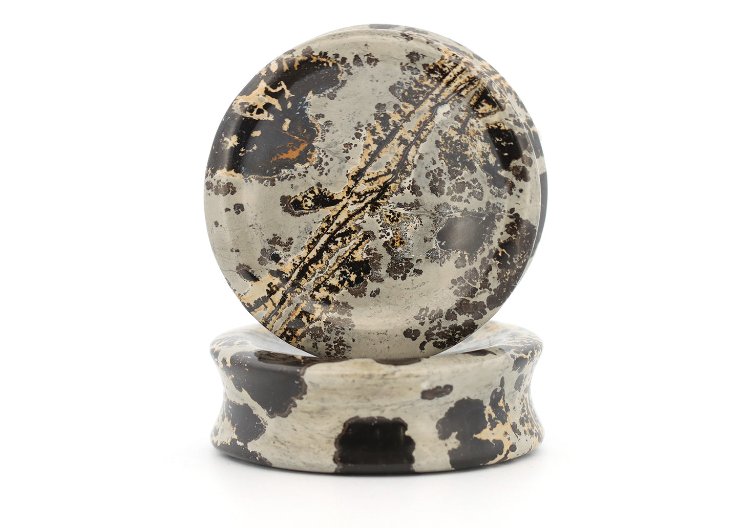 1"+ 5/8 Double Flare Bonsai Jasper Plugs