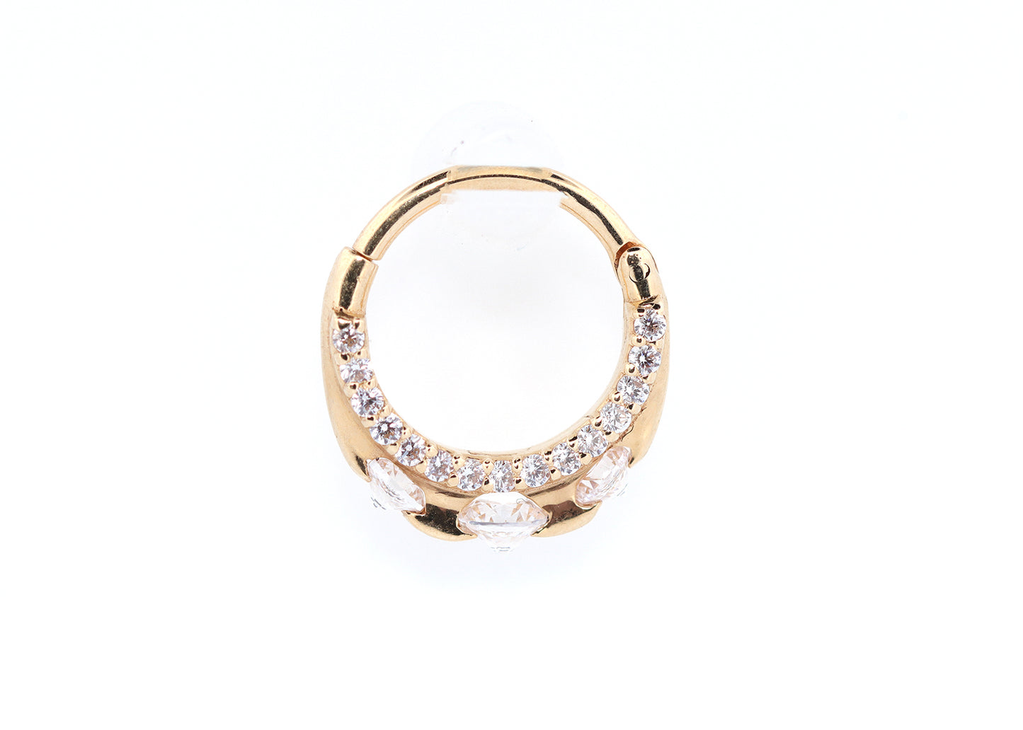 16g Gayana Cubic Zirconia Clicker Yellow Gold