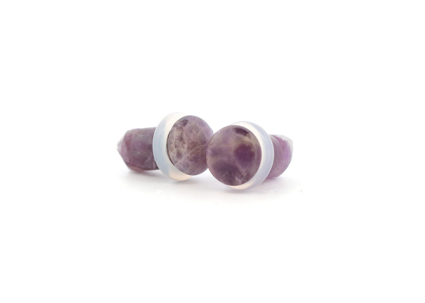 2g Single Flare Amethyst Plugs