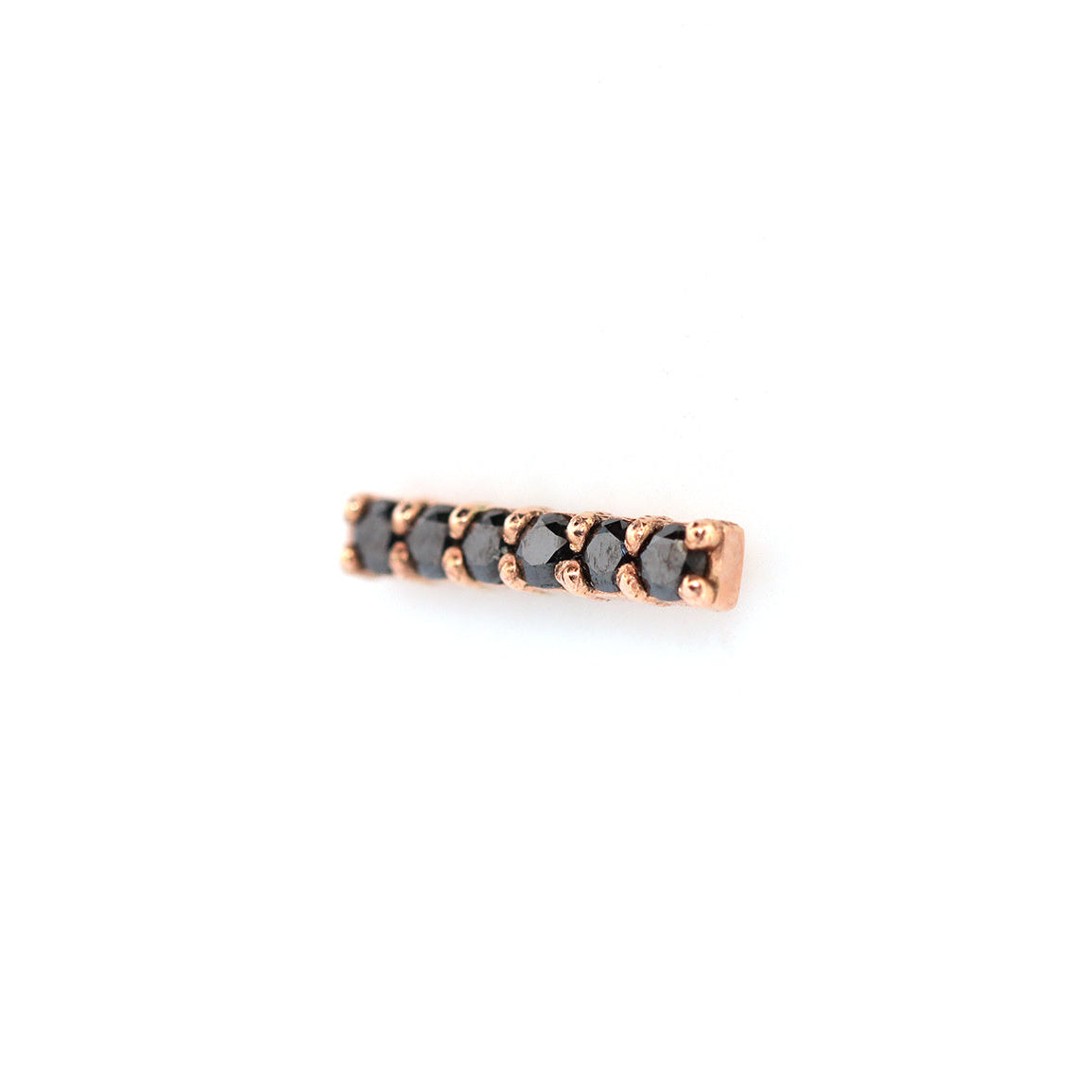 18g Threadless Rail w/ Black Diamonds