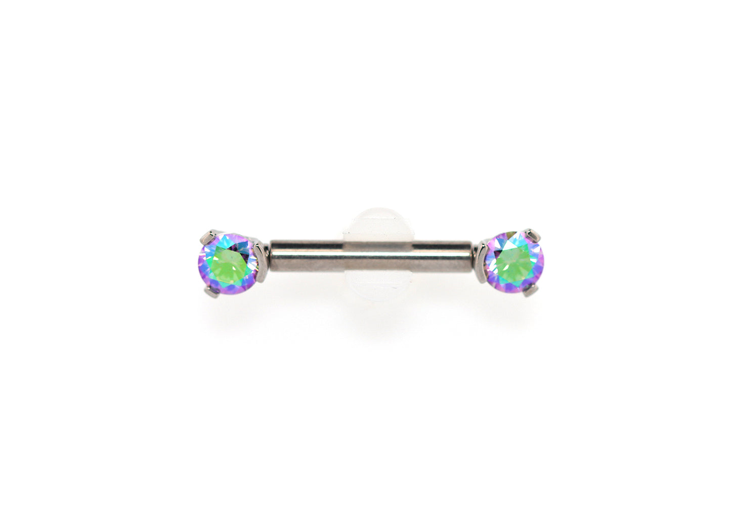 Titanium Paradise Shine Prong Nipple Barbell Set