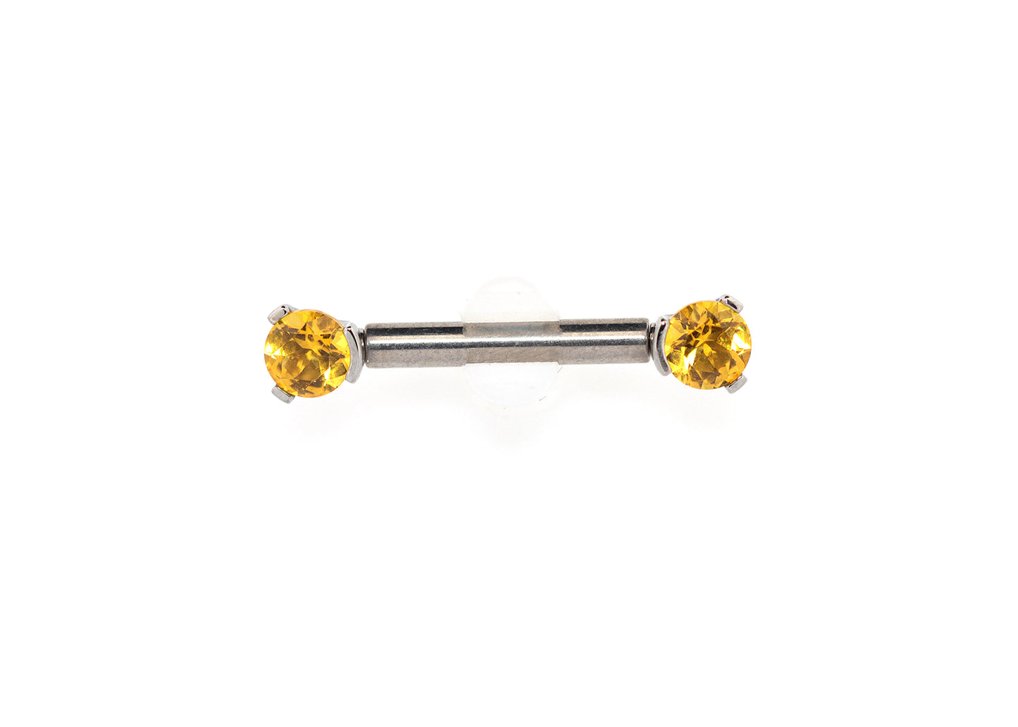 Titanium Sunshine Yellow Prong Nipple Barbell Set