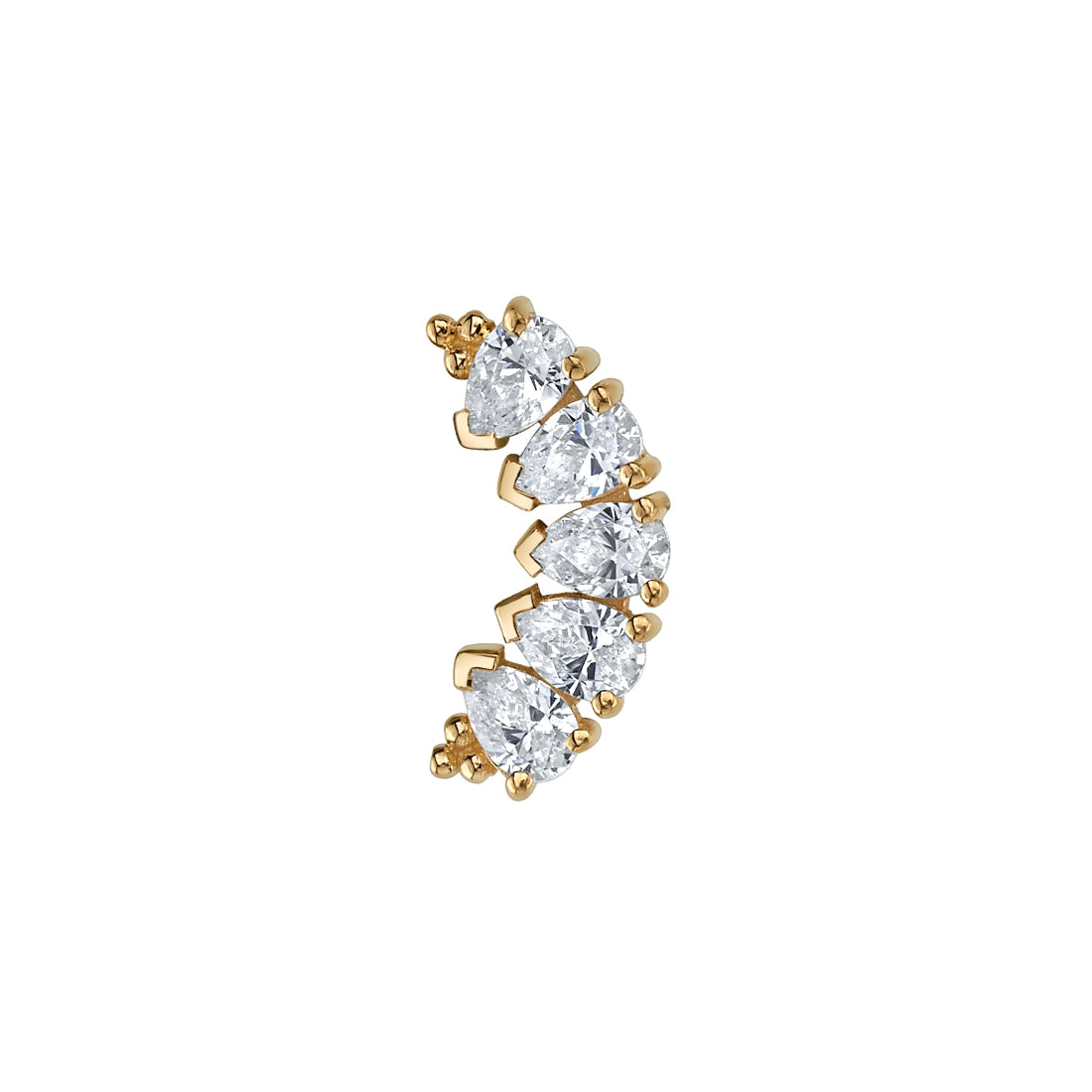 18g/16g BVLA Threaded Pear Panaraya 5 w/ white Cubic Zirconia