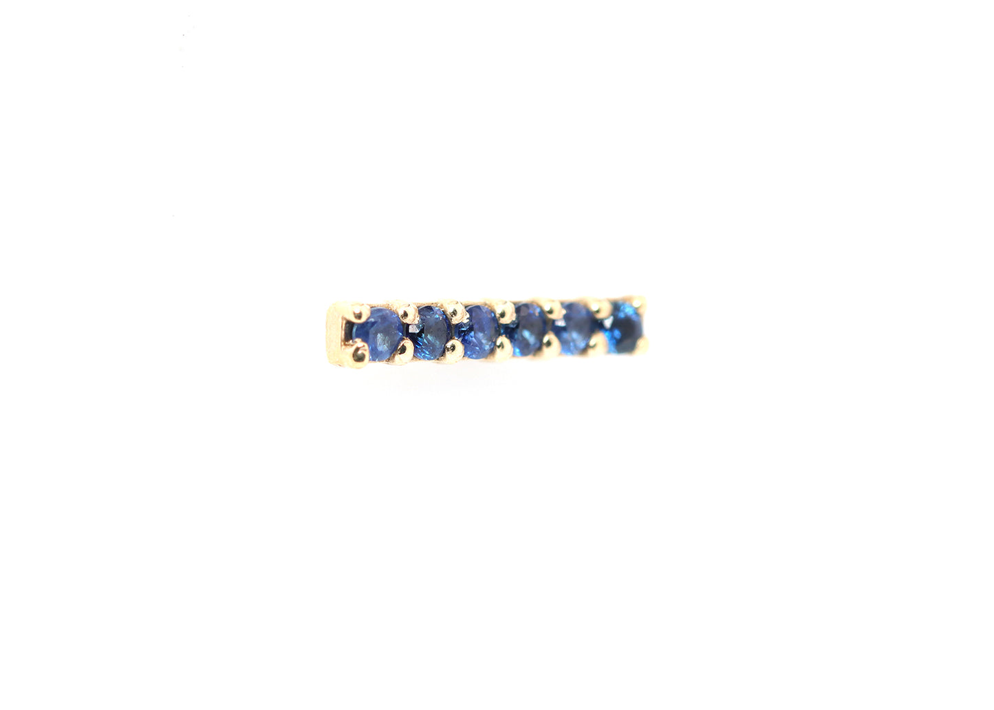 18g Threadless Rail w/ Blue Sapphire