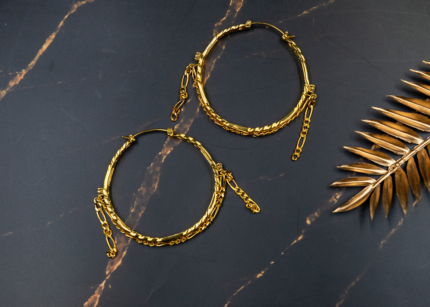 18g Hesher Chain Dangle Earrings