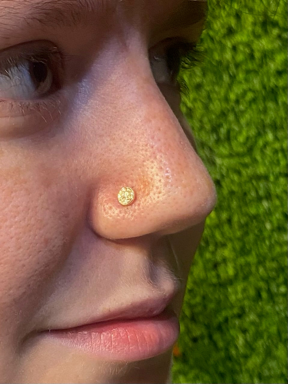 18g Threadless 5mm Hammered Disk