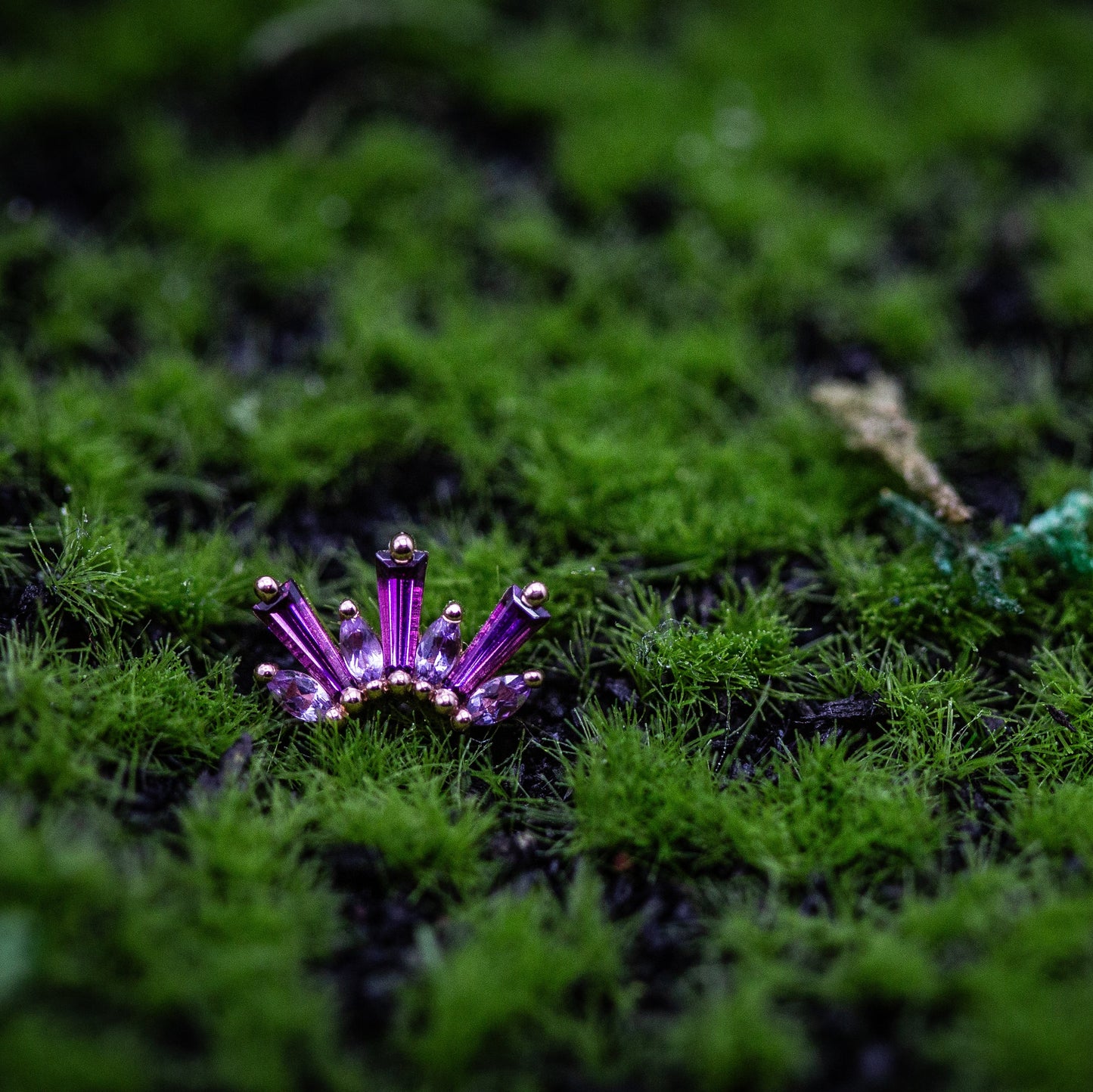 18g/16g BVLA Threaded El Ray w/ Light Amethyst & Rhodolite