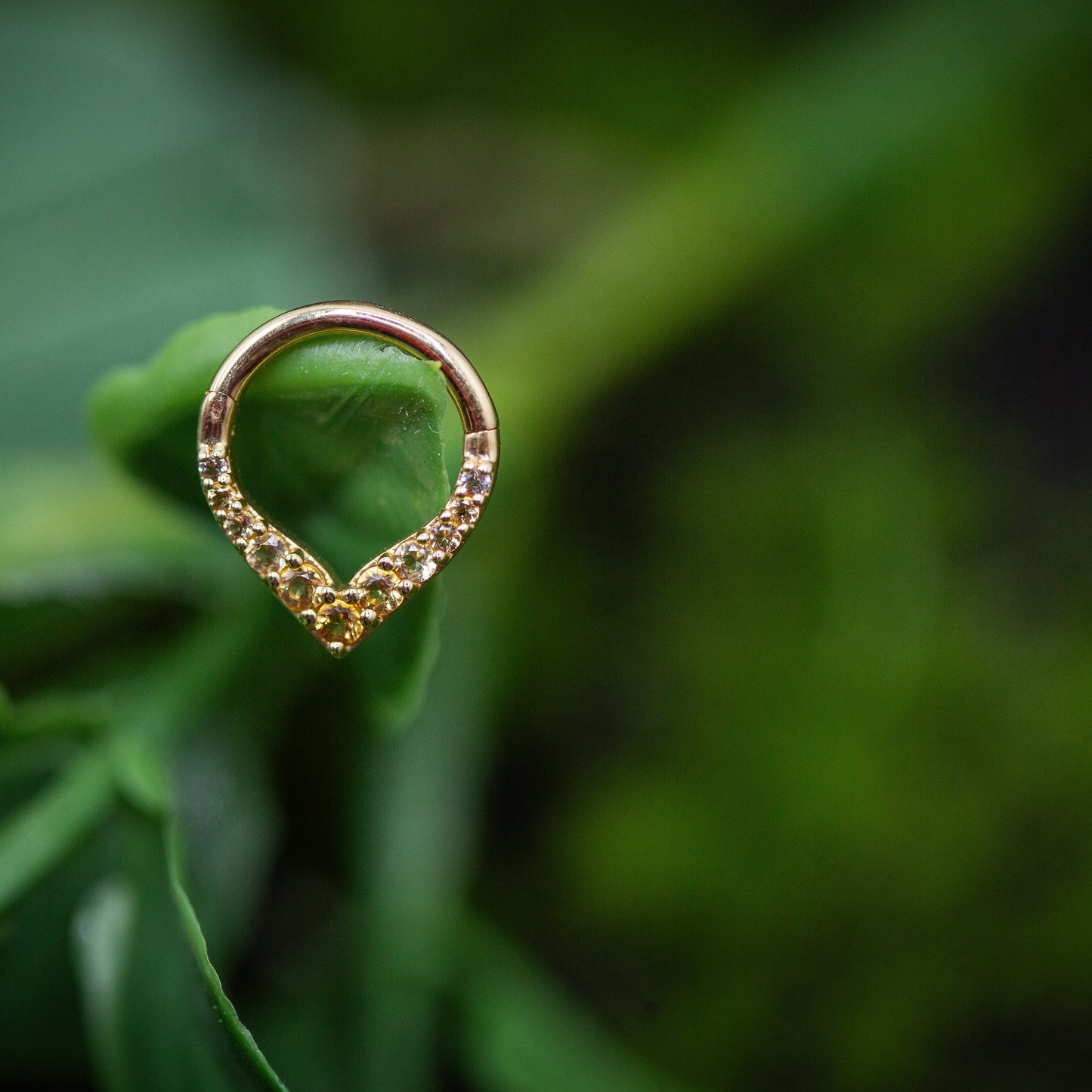 16g 5/16" Clicker/Hinge Buddha Jewelry Rise & Shine w/ Citrine