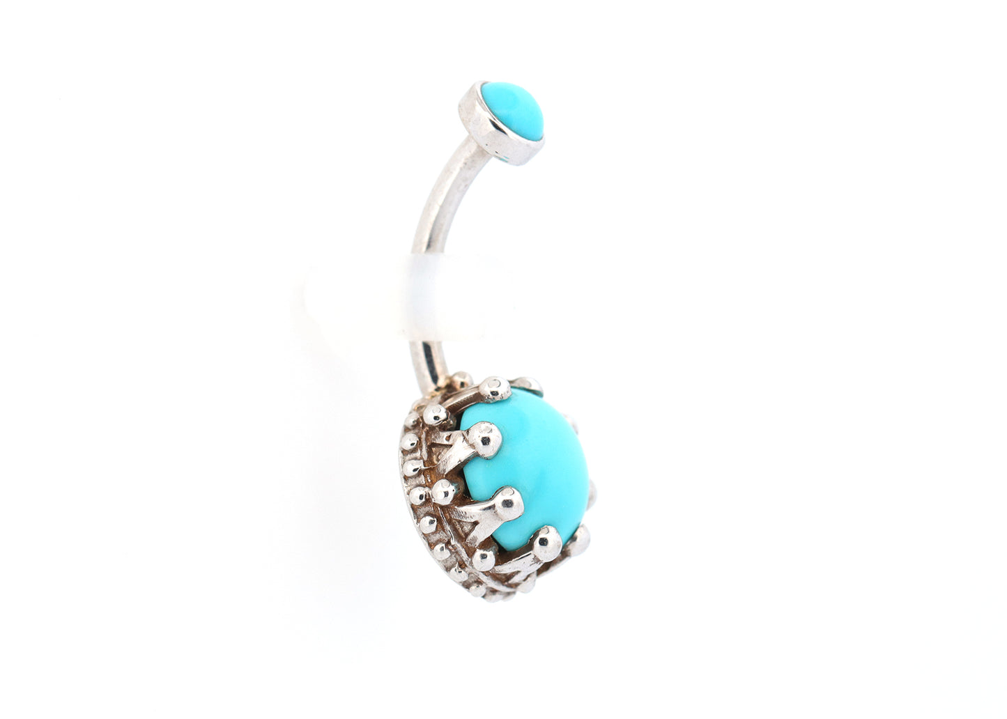 Genuine Turquoise Crown Navel Curve