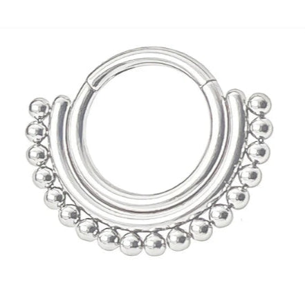 16g Titanium Beaded Hinge Ring