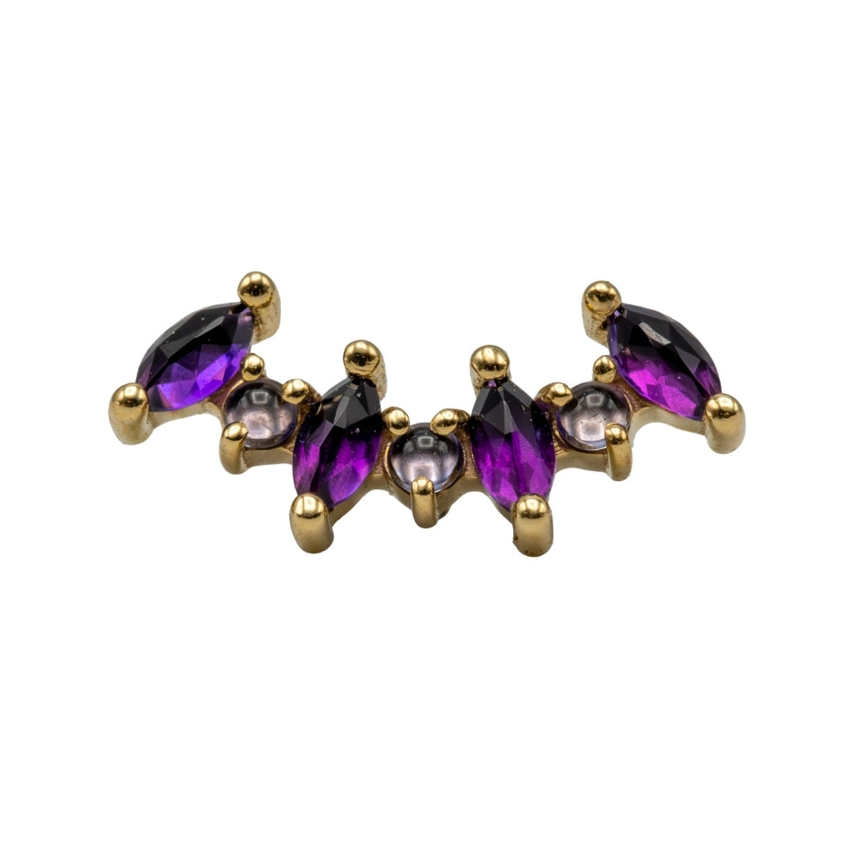 18g/16g BVLA Threaded Tiny Sara 7 w/ Amethyst & Iolite