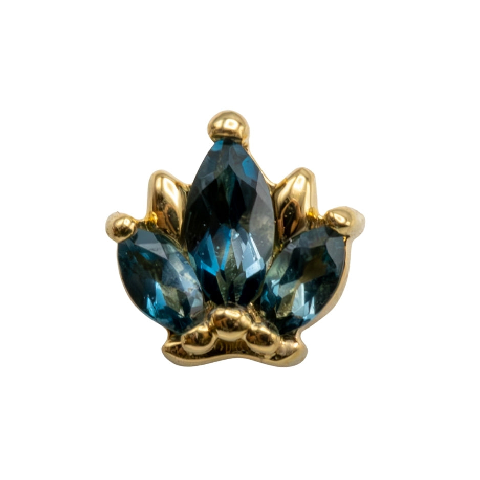 18g Threadless Odysseus w/ London Blue Topaz
