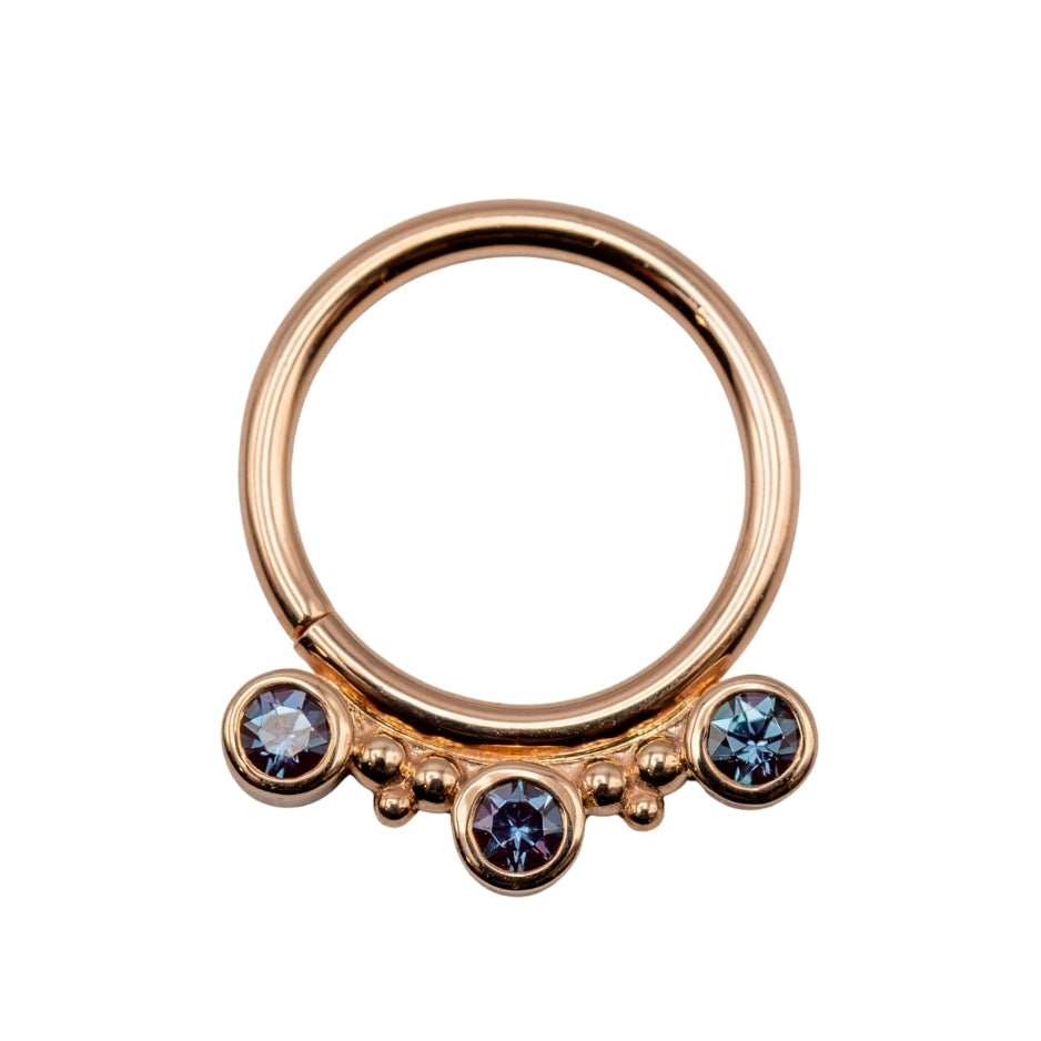 16g 3/8" Seam Ring Eden 3 w/ Alexandrite