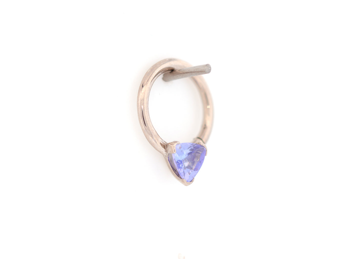 16g Trillion Cut Tanzanite Seam Ring