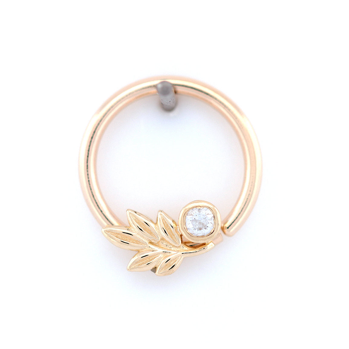 16g 7/16" Seam Ring When Harry Met Sally w/ Cubic Zirconia