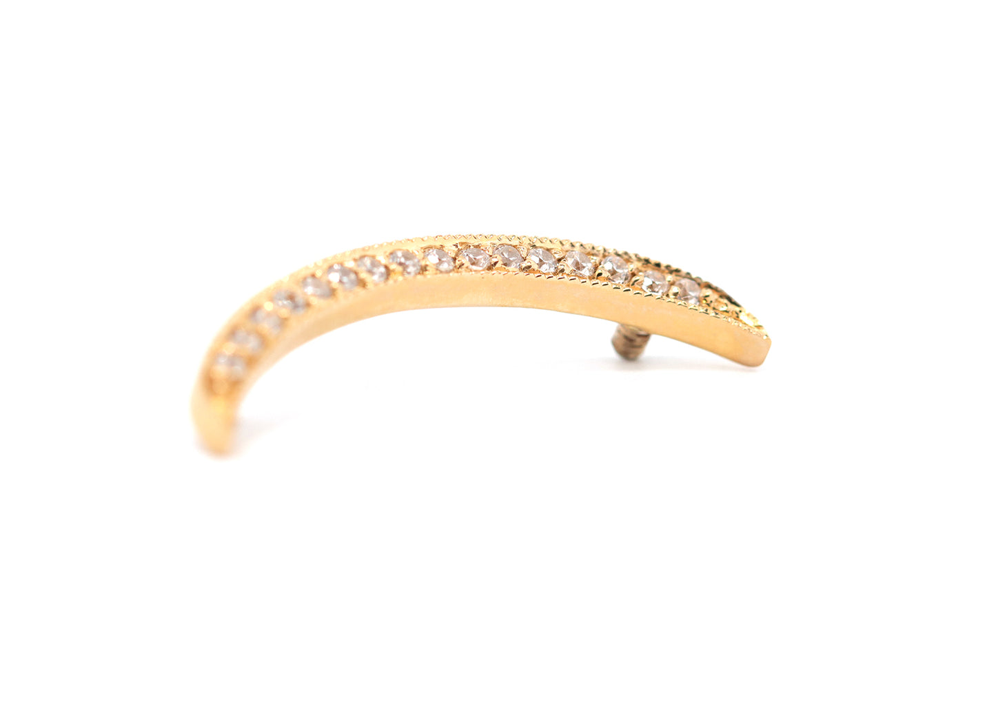 14g Threaded Cumulus Curve Cubic Zirconia