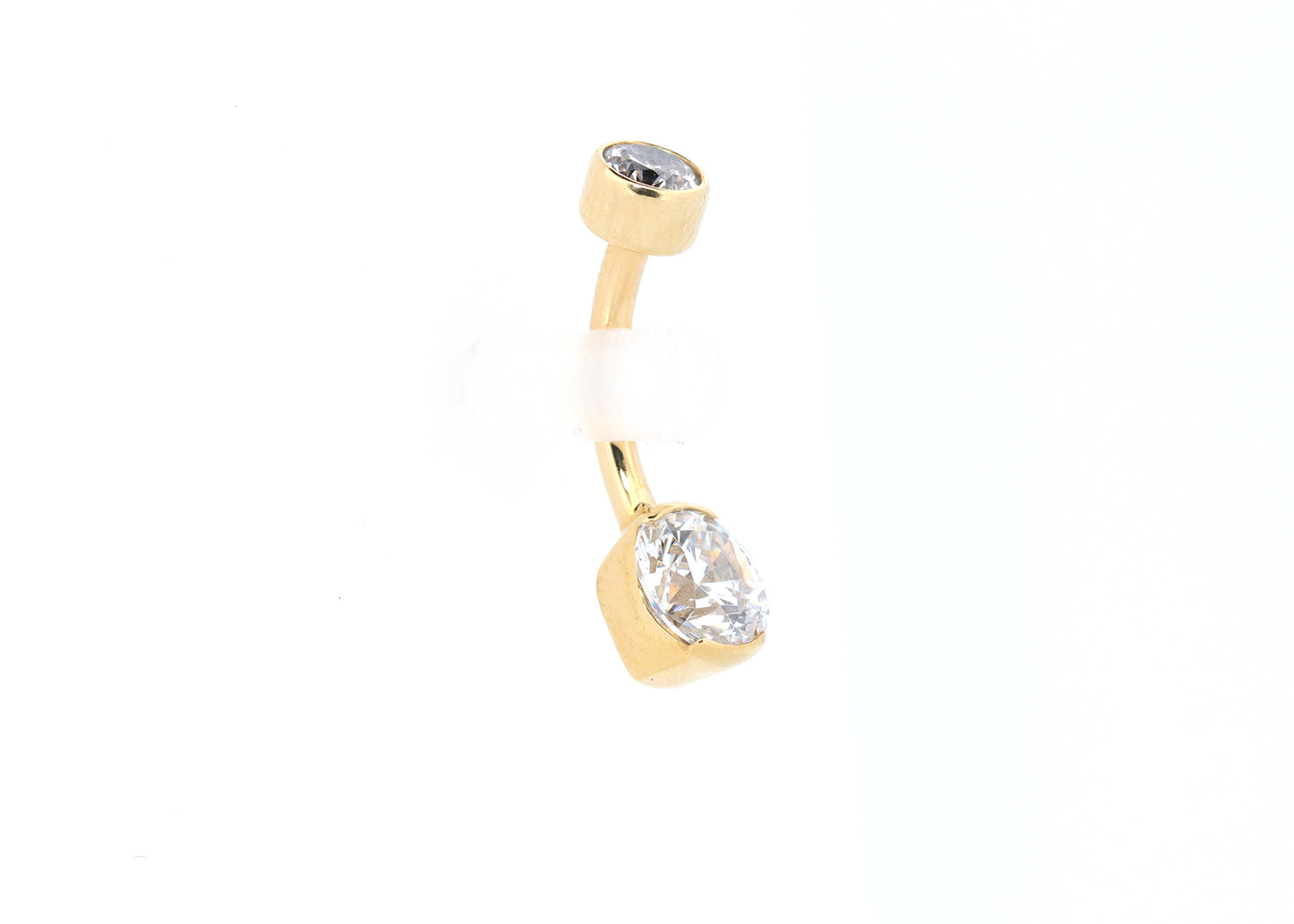 Low Profile Cubic Zirconia Navel Curve