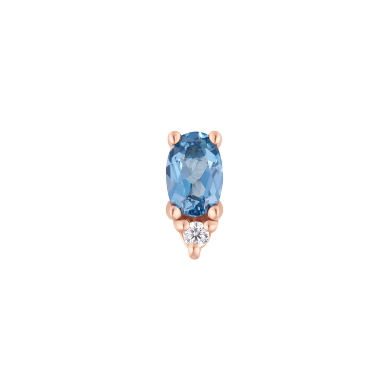 Desden London Blue Topaz Threadless End