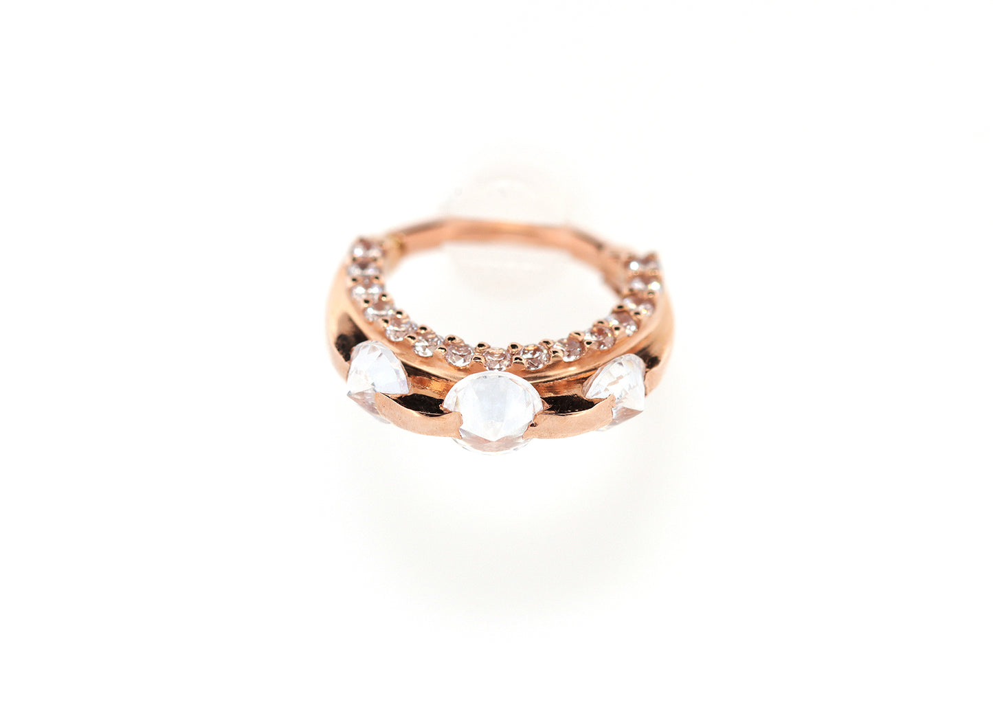 16g Gayana Cubic Zirconia Clicker Rose Gold