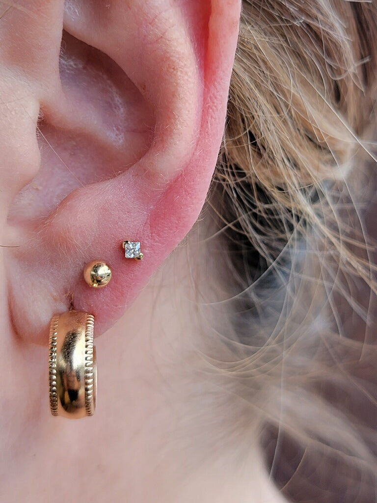 Celestial Princess Cut Cubic Zirconia Threadless End