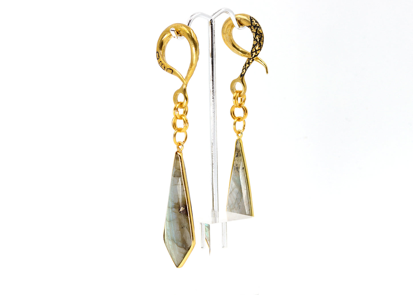 6g Brass Coils with Labradorite Spears