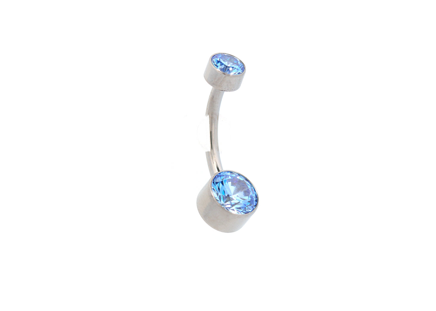 Titanium 4x6mm Bezel Arctic Blue Navel Curve