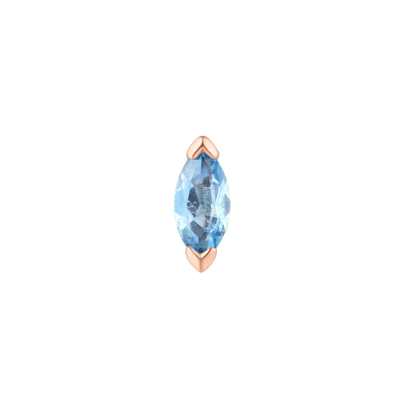 Zuri London Blue Topaz Threadless End