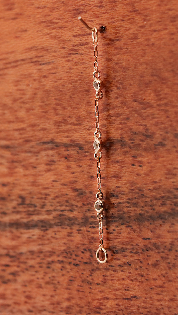 3 Bezel London Blue Topaz Chain