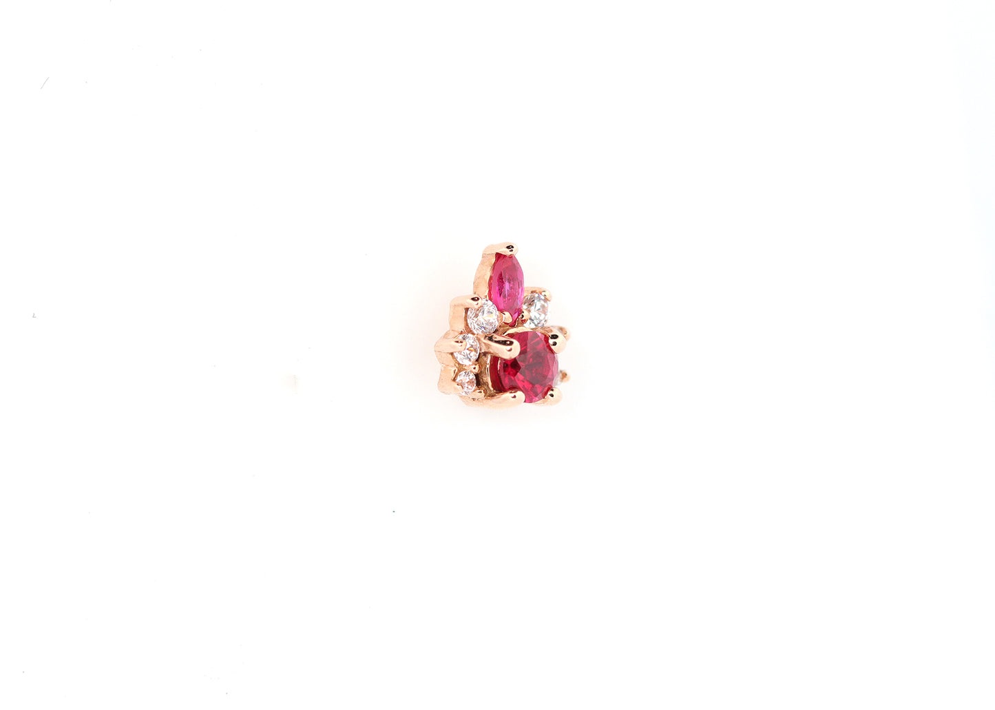 Adelina Ruby Cubic Zirconia Threadless End