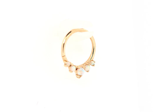 18g Throne White Opal Seam Ring