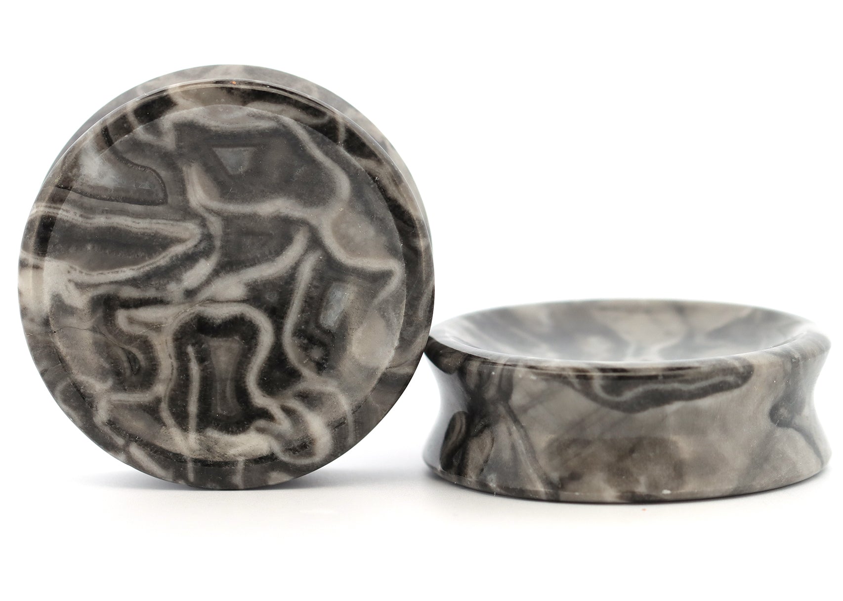1"+ 5/8 Double Flare Fossil Plugs