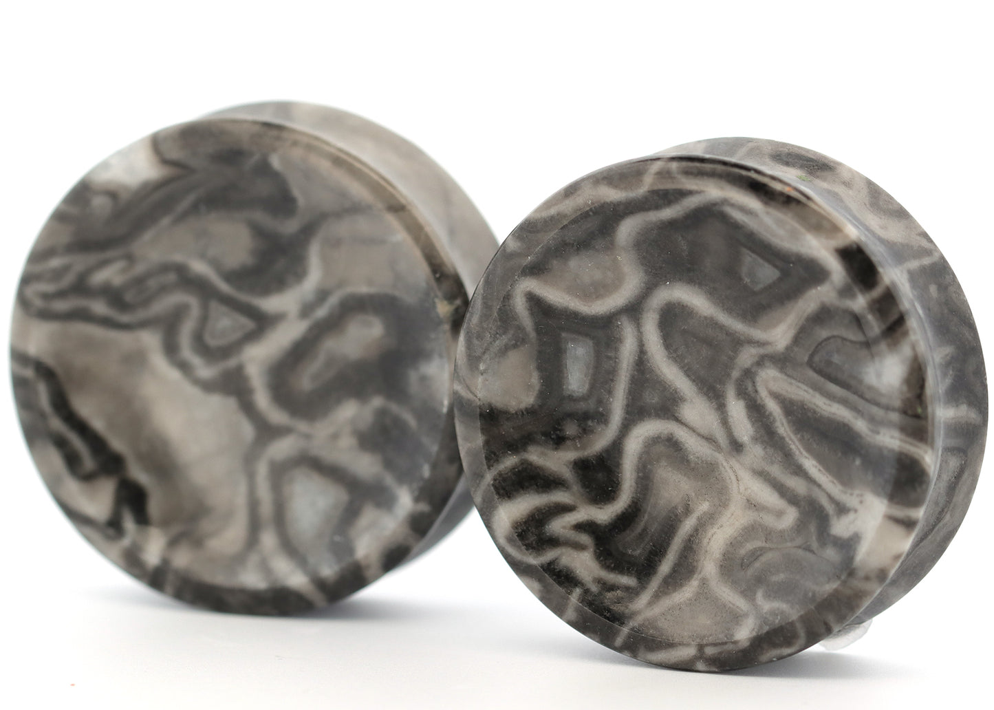 1"+ 5/8 Double Flare Fossil Plugs