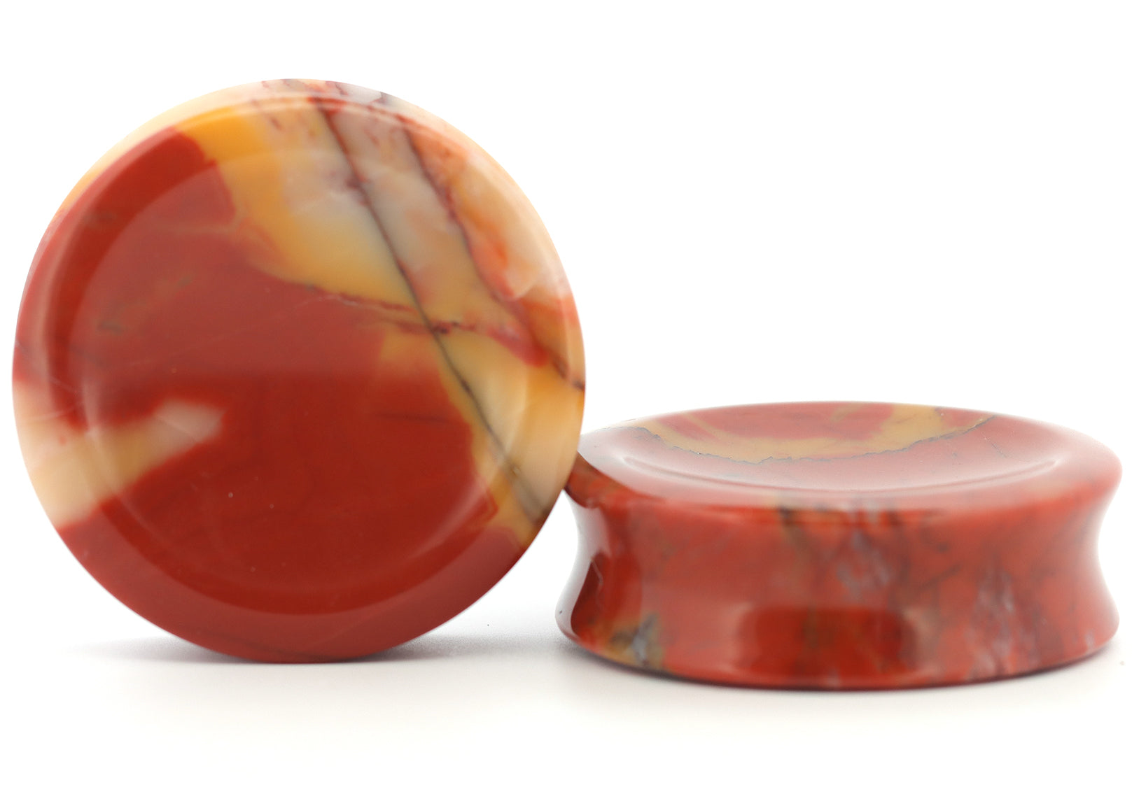 1"+ 5/8 Double Flare Mookaite Plugs