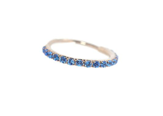 16g 17 Stone Side Set Blue Sapphires Seam Ring
