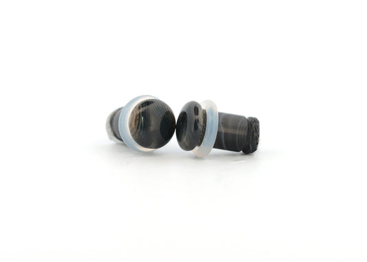 2g Single Flare Tibetan Agate Plugs