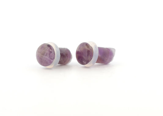 2g Single Flare Amethyst Plugs