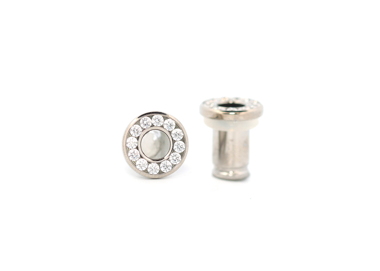 2g Titanium Cubic Zirconia Gem Eyelets