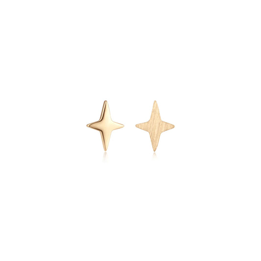 18g Threadless 4 Point Star in Gold