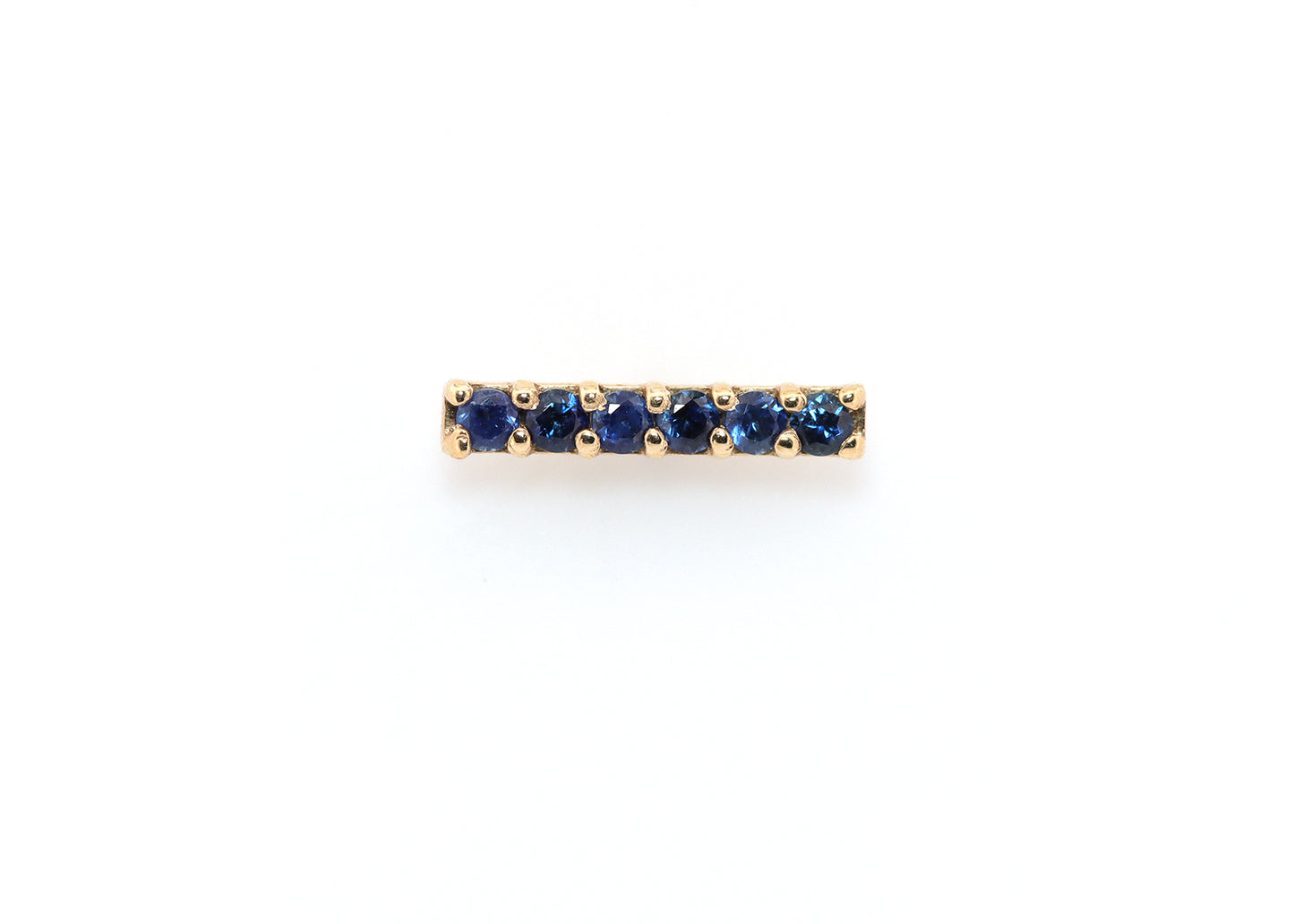 Rail Genuine Blue Sapphire Threadless End