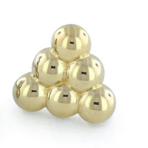 18g Threadless 6 Ball Cluster