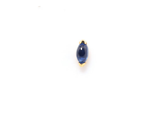 Single Marquise Genuine Lapis Threadless End