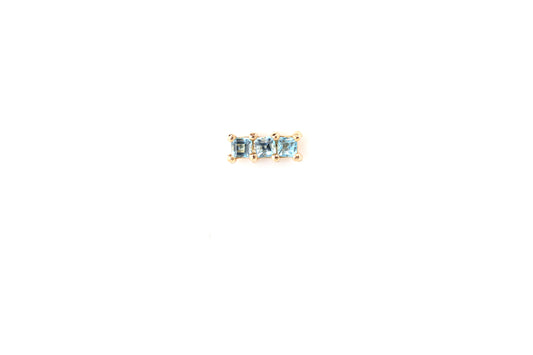 Lumine Triple Genuine Sky Blue Topaz Threadless End