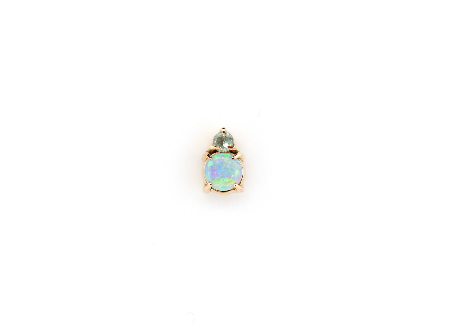 Afterglow Genuine Opal & Alexandrite Threadless End