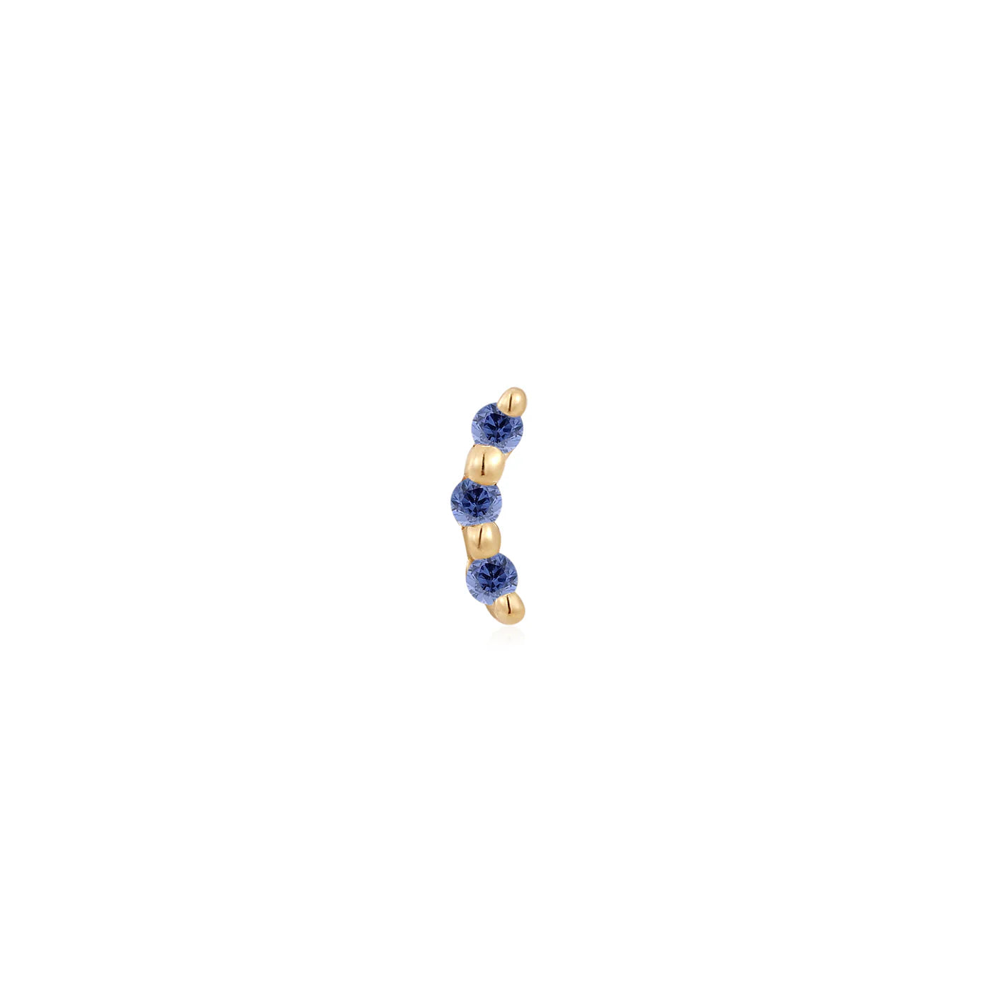 18g Threadless Bitsy w/ Grey Blue Cubic Zirconia