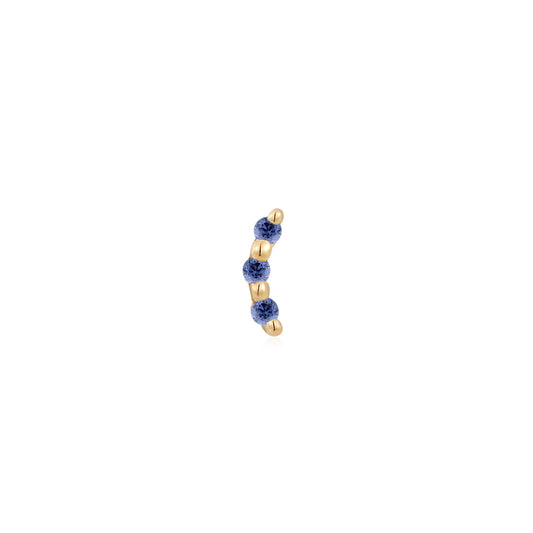 18g Threadless Bitsy w/ Grey Blue Cubic Zirconia