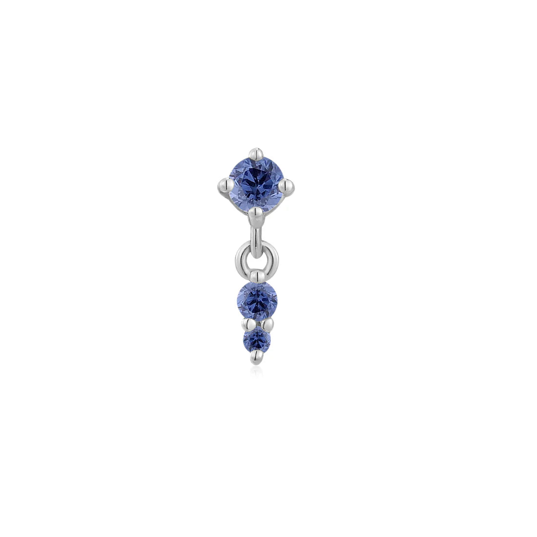 High Noon Dangle Grey Blue Cubic Zirconia Threadless End