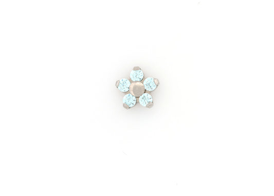 Titanium Frosty Mint Flower Threadless End