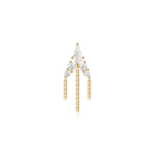 18g Threadless Ember Jewelry Holy Smokes Dangle w/ Cubic Zirconia